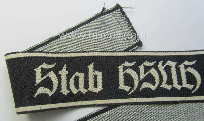 WH (Heeres) female-related cuff-title (ie. 'Ärmelstreifen'): 'Stab HSNH' (ie. being the: 'Stab des Heeres Schule für Nachrichtenhelferinnen des Heeres')