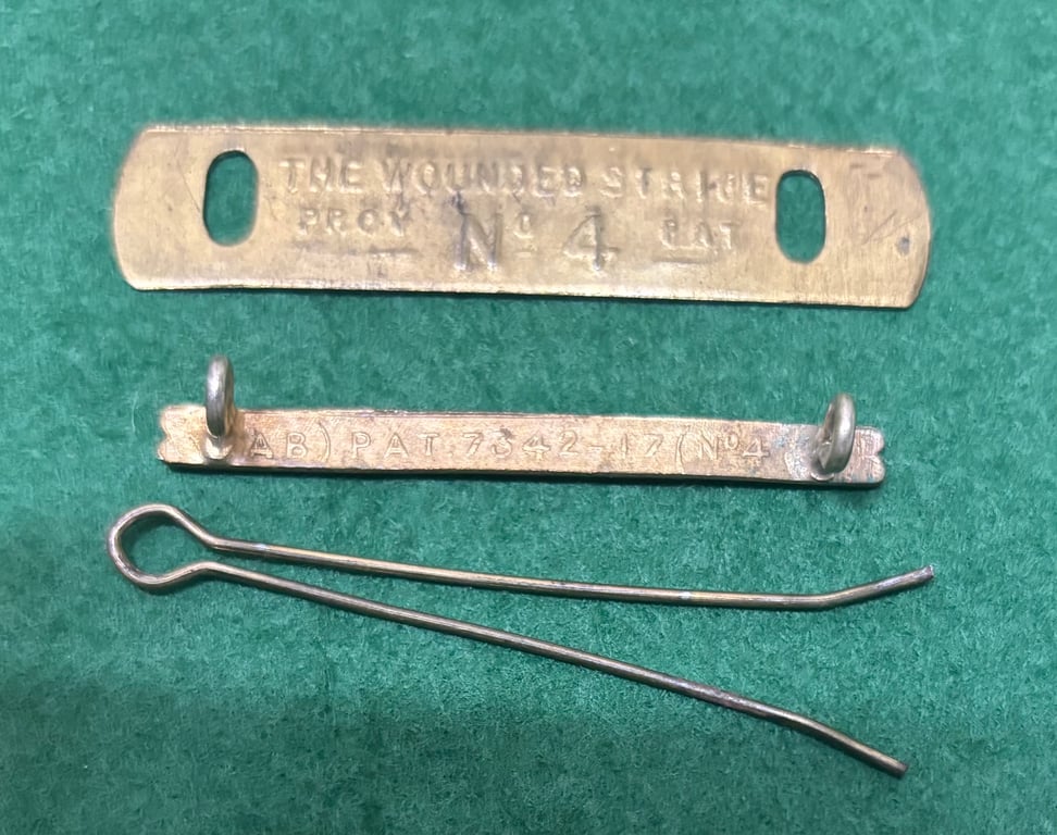 WW1 Brass Wound Stripe No4 Patent
