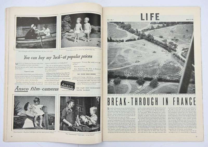 US WW2 Life Magazine August 1944 'Kelso C. Horne'