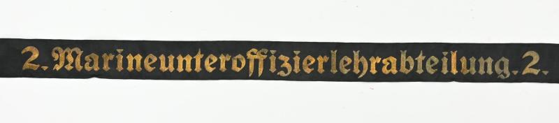 German KM Cap-Tally '2.Marineunteroffizierlehrabteilung 2''