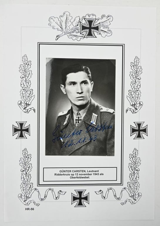 Signature of Wehrmacht (Heer) KC Recipient 'Günter Chrzonsz'