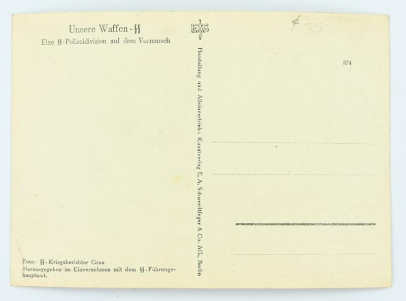 German Waffen-SS Kriegsberichter Postcard 'Unsere Waffen-SS'