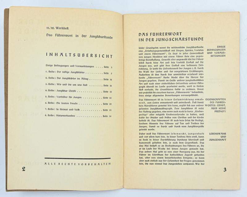 German Hitler Youth 'Jungschar' Booklet 1934