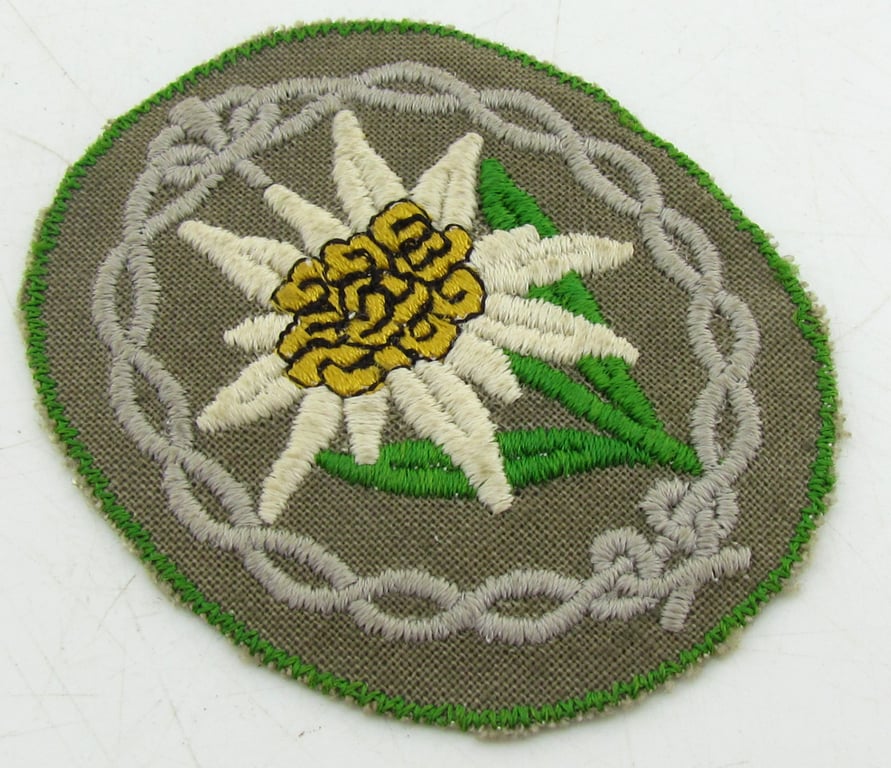 Rare Gebirgsjäger Edelweiss Sleeve Badge Variant