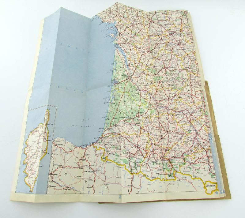 US WWII Roadmap of France 1944