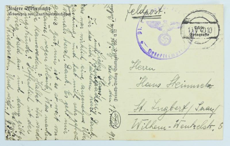German WH Heer Postcard