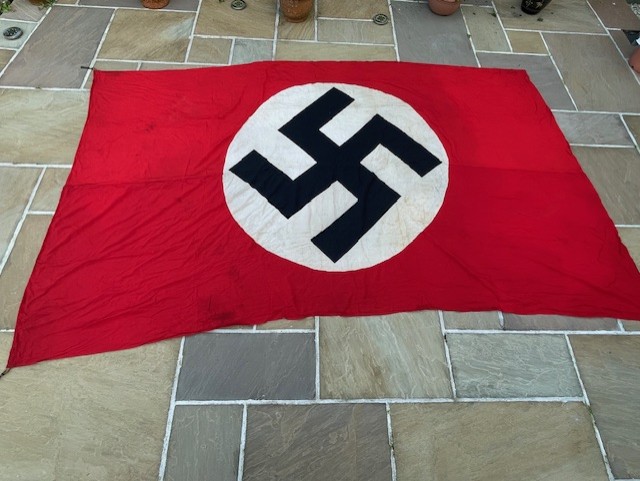 HUGE WWII GERMAN NSDAP PARTY BUILDING BANNER