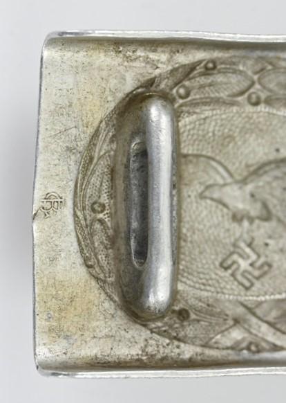 German LW Beltbuckle with Leather Tab 'GB' 1940