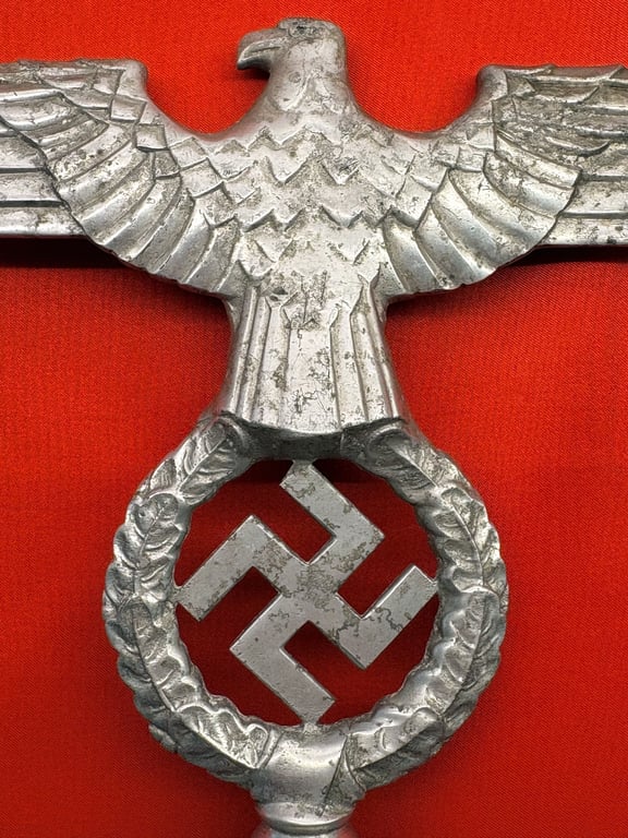 AUTHENTIC ORIGINAL 1938 WWII GERMAN NSDAP POLITICAL LEADERS FLAG POLE EAGLE FINIAL.
