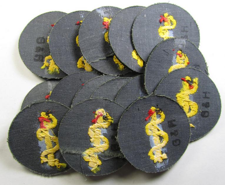 WH (Heeres) so-called trade- and/or special-career insignia (or: 'Heeres-Tätigkeits- abzeichen') as was intended for: 'Sanitätspersonal' (or medical orderlies- ie. staff)