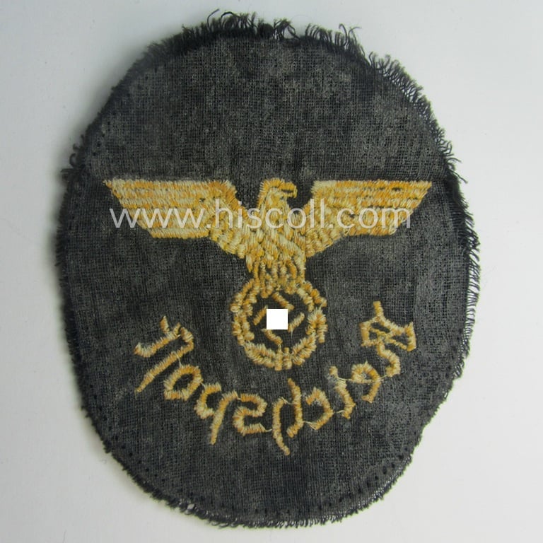 Unusual - truly used and actually scarcely seen! - example of a TR-period arm-insignia-piece as was specifically intended for usage by the various officials serving within: 'Deutsche Reichspost'-organisation