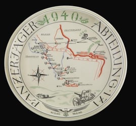 Colourful Commemorative Plate  for Panzerjager Abteilung 171 -...