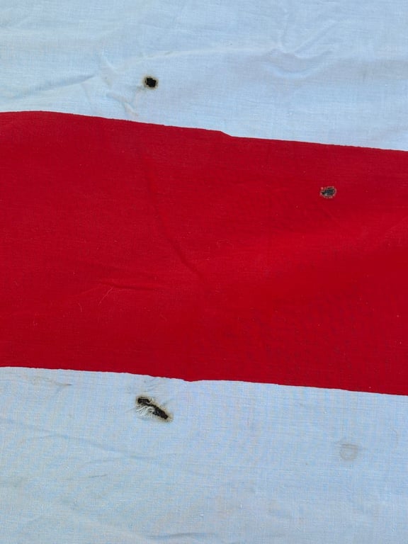 AUTHENTIC ORIGINAL JFK ELECTION PRINTED CAMPAIGN JFK 50-STAR FLAG 1960 FROM THE STATE OF WEST VIRGINIA AND USED