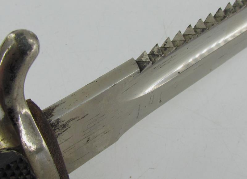 RARE German fire brigade ‘Feuerwehr’ saw tooth dress bayonet by E. Pack & S.