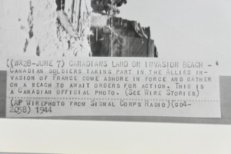 Canadian WW2 D-Day Press Photo 6 June 1944