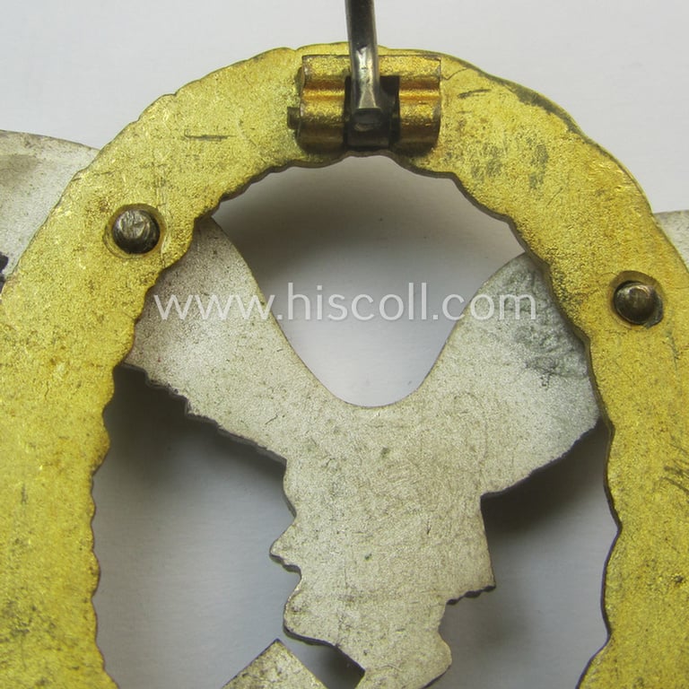 Stunning, WH (Luftwaffe) so-called: 'Gemeinsames Flugzeugführer- u. Beobachterabzeichen' (aka: 'Doppelabzeichen') as produced by the: 'Friedrich Linden'- (ie. 'F.L.L.-') company that comes in a wonderful and only moderately worn, condition