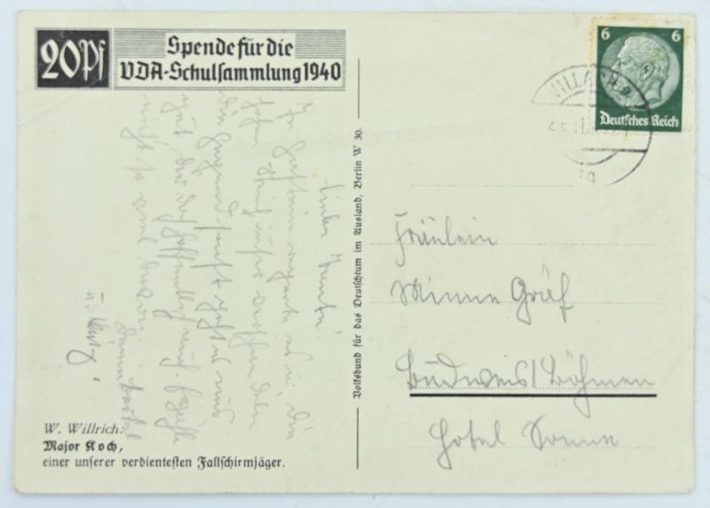 German "Willrich" Type postcard "Major Koch"