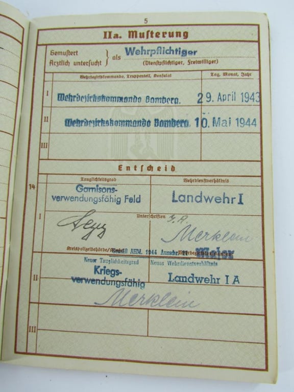 Pre-War Early Type Wehrpass With Cover