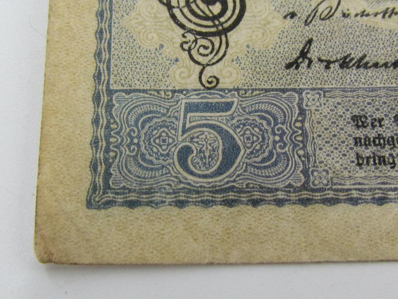 Deutsches Reich, 5 mark 1917