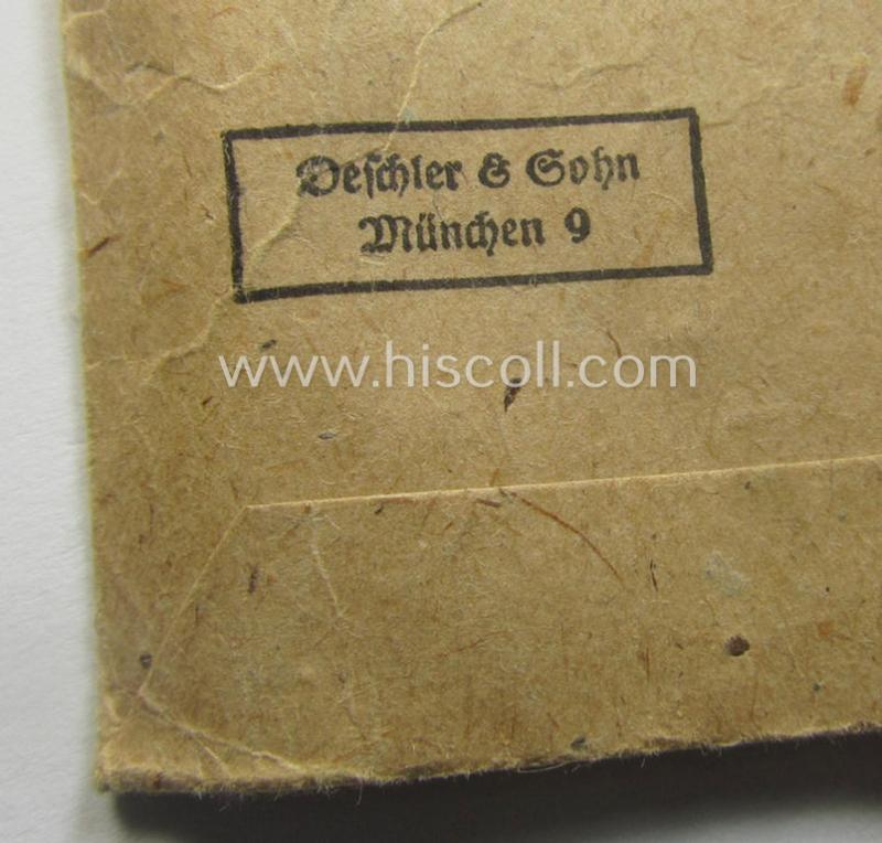 'Treuedienst Ehrenzeichen 1. Klasse' that comes stored in its maker- (ie. 'Deschler & Sohn'-) marked- and/or 'Zellstoff'-based pouch and that comes with a (never before seen!) accompanying post-card
