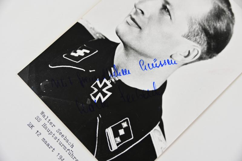 Signature of Waffen-SS Knight's Cross Recipient 'Walter Seebach'