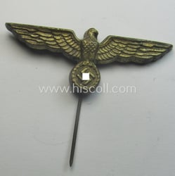 WH (Kriegsmarine) 'single-pattern'-eagle-pin being a (typical) non-maker-marked, zinc-based...