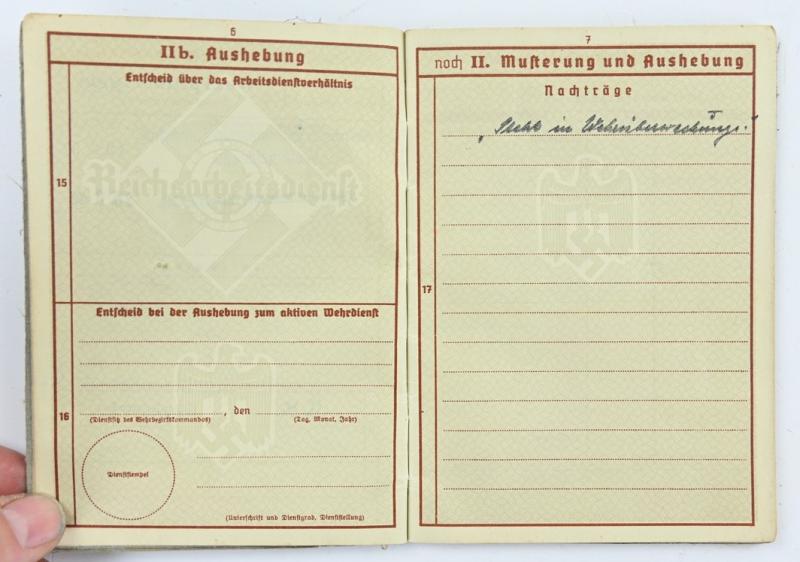 German WH Wehrpass