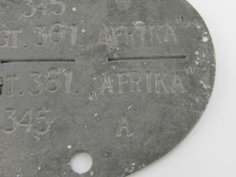 Erkennungsmarke 6/inf.REGT.361 Afrika ( Very Rare )