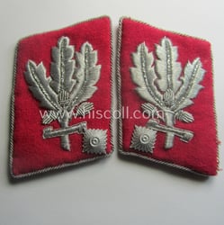 Pair of high-ranked SA (ie. 'Sturmabteilungen') hand-embroidered, bright-pink-coloured...