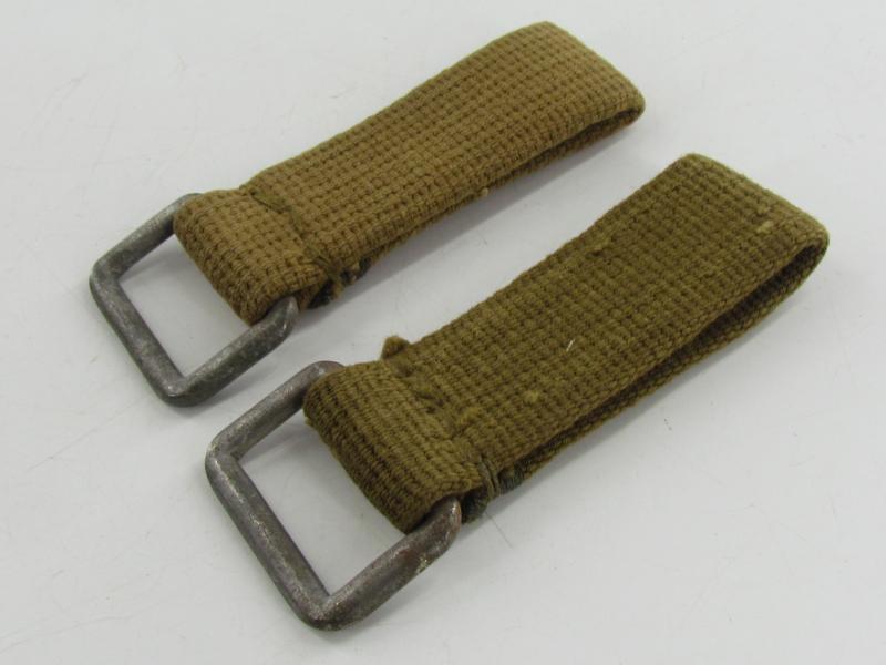 2 x Wehrmacht tropical ‘Afrikakorps’ D-ring in webbing