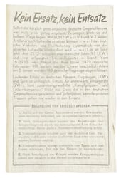 Allied Droppingflyer 'Kein Ersatz, Kein Entsatz'