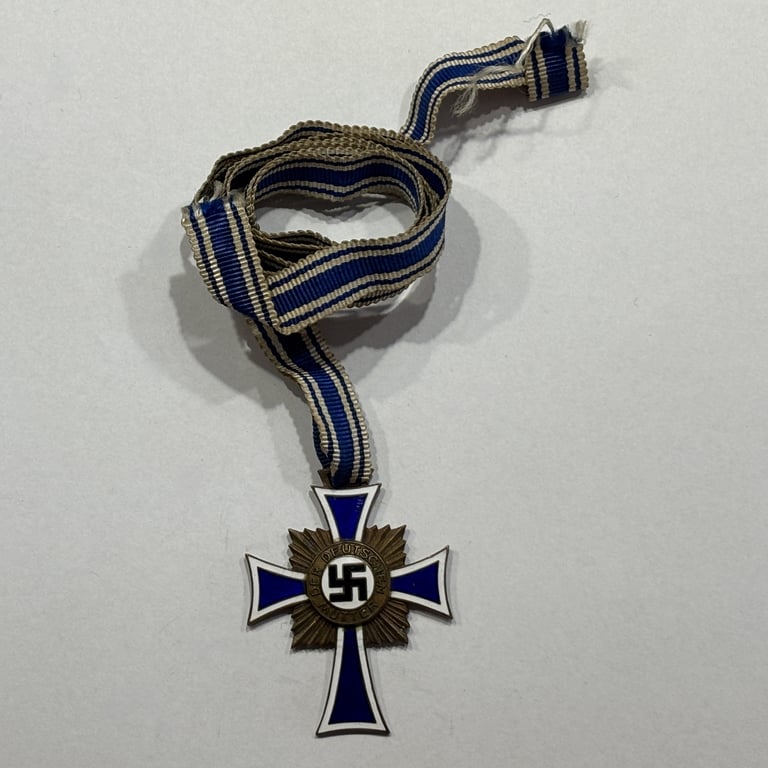 Mother's Cross in Bronze with full ribbon