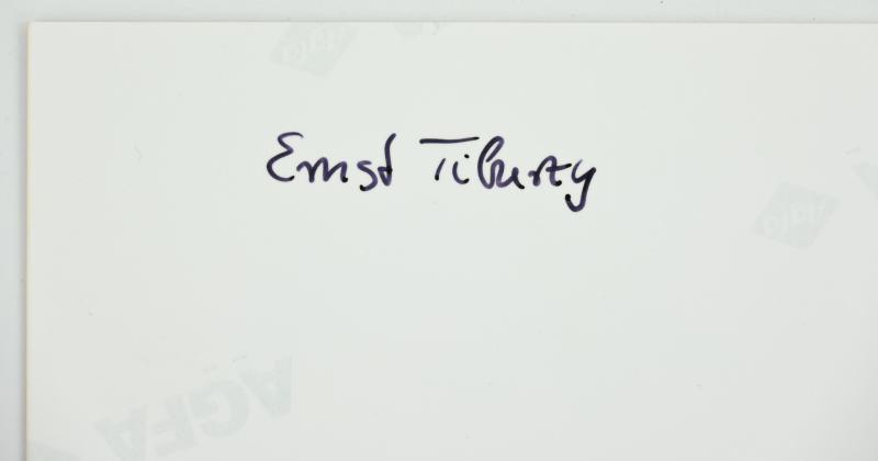 Signature of Volkssturm KC-Recipient 'Ernst Tiburzy'