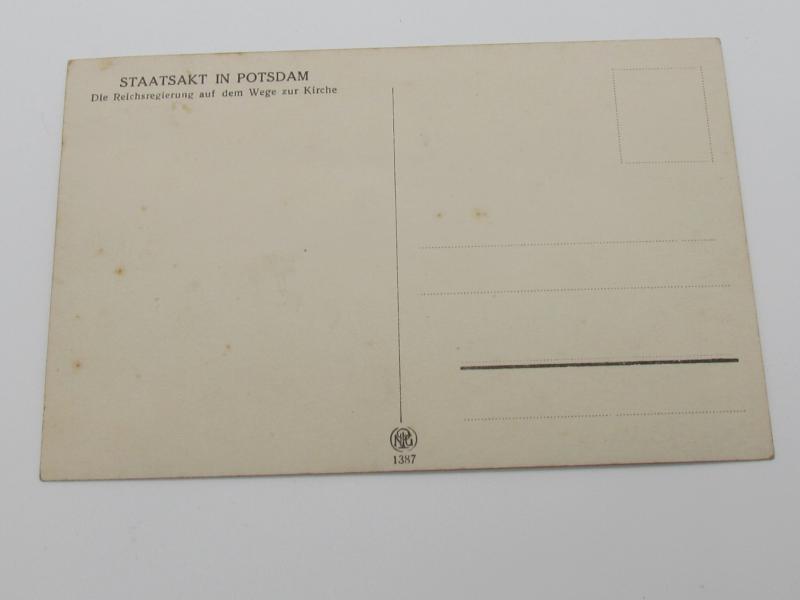 Postcard : Adolf with entourage ( Potsdam 1933 )