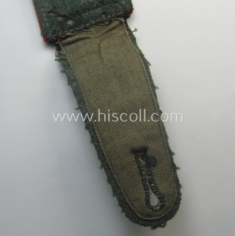 Single, WH (Heeres), early- (ie. mid-) war-period, ie. 'M40'-pattern, 'cyphered' NCO-type shoulderstrap as was intended for a: 'Feldwebel u. Mitglied des Artillerie-Beobachtung-Btls. 8'