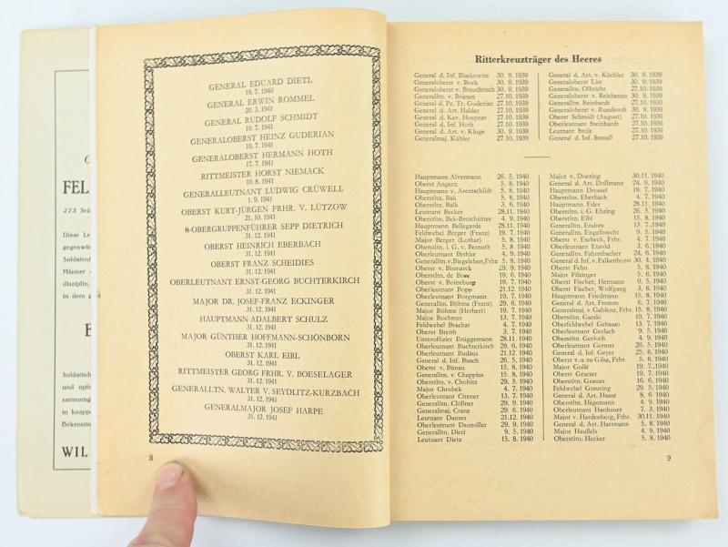 German WH Heeres Kalender 1943