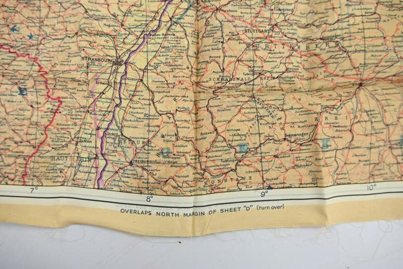 USAAF WW2 Escape Map set with Cover & Compas