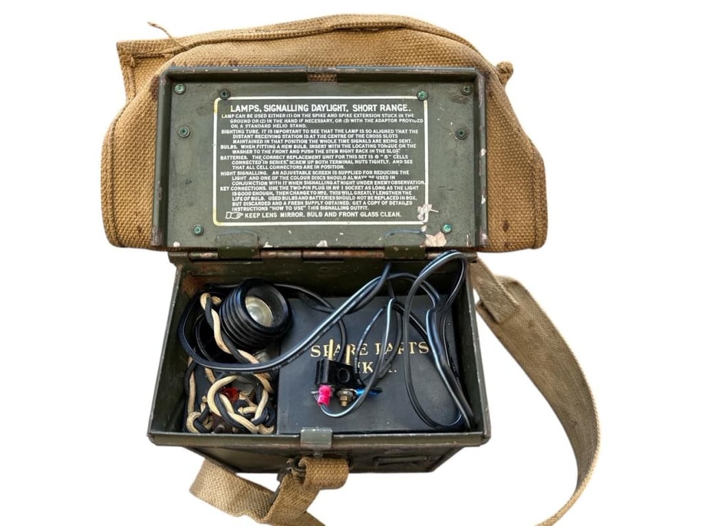 British WWII Signal Lamp and Morse Key