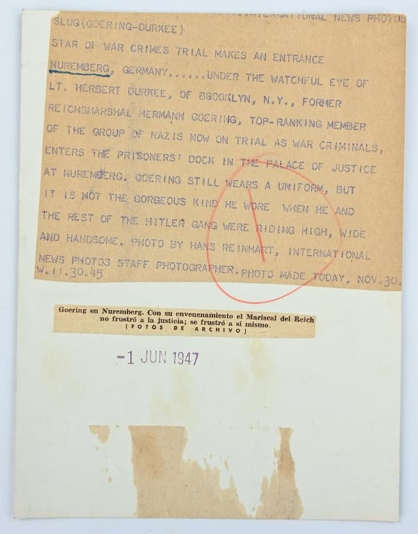 Allied Nuremberg War Trails Picture Hermann Göring