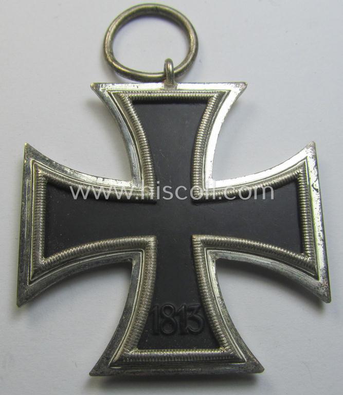 Superb, 'Eisernes Kreuz 2. Klasse' (or: iron cross 2nd class) being an early-period, non-maker-marked- and/or magnetic specimen as was executed in the so-called: 'Schinkel'-pattern by (I deem) the maker: 'Wilhelm Deumer'