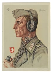 German "Willrich" Type postcard "Hugo Primozic"