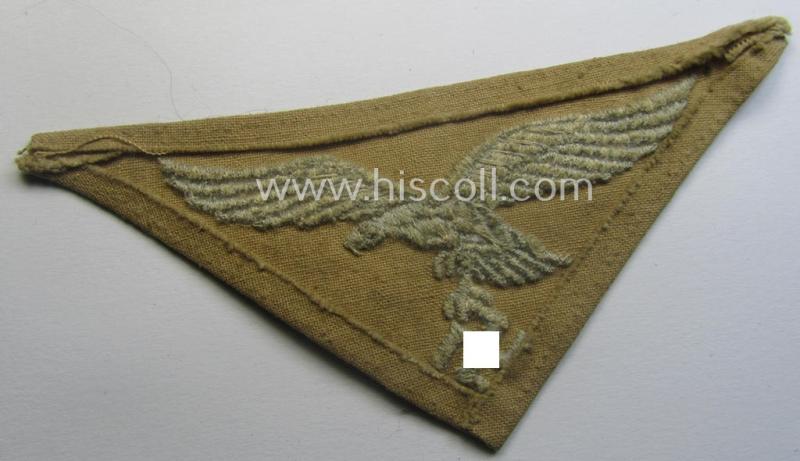 Just minimally used- (and/or carefully shirt-removed!) WH (Luftwaffe) 'tropical'-issued breasteagle as was intended for usage onto the tropical-shirts