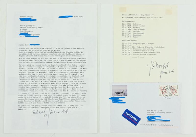 Signature of Luftwaffe KC-OLC&S Recipient 'Erhard Jähnert'