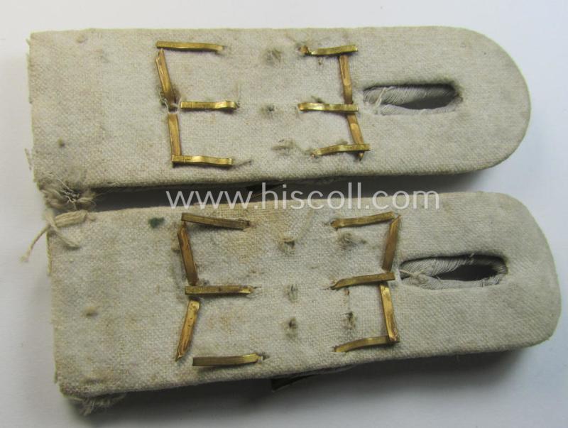 Pair of 'cyphered', WH (Heeres) officers'-type shoulderboards as was intended for - and clearly worn by! - a: 'Hauptmann des Infanterie-Regiments 404'