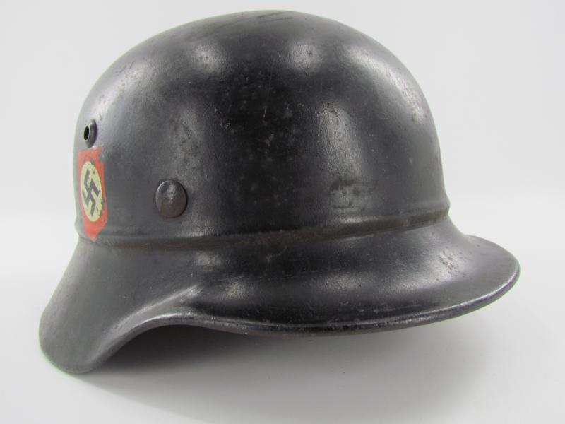 M35 Double Decal Polizei ‘beaded’ Luftschutz Helmet EF66