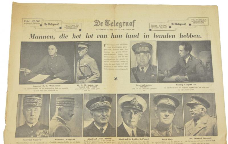 Dutch Telegraaf Newspaper 11 May 1940