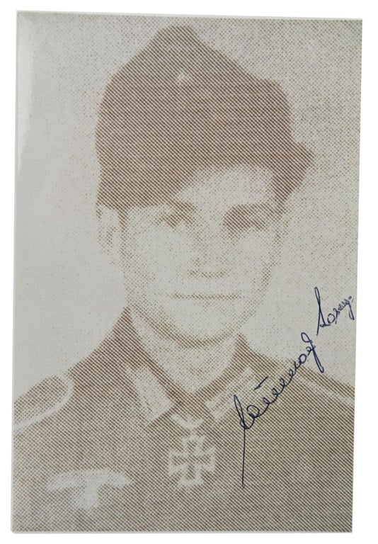 Signature of Wehrmacht Heer KC Recipient 'Lorenz Neumayr'
