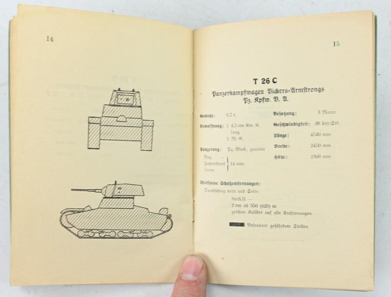 German Panzer Identification Booklet USSR