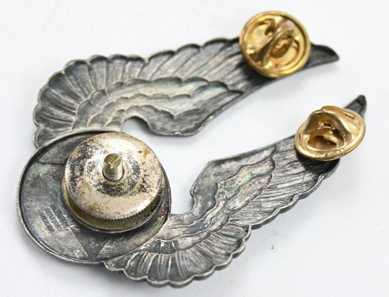US WW2 Sterling Enamel Officer Civil Air Pilot Cap Wing