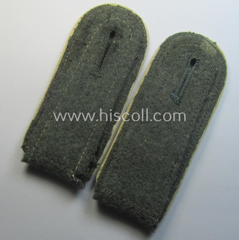 Moderately used- and slightly mis-matched pair of WH (Heeres) 'M41 o. M43'-pattern, EM-type shoulderstraps: 'Soldat eines Infanterie-Rgts.'